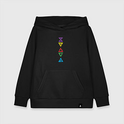 Толстовка детская хлопковая Знаки ведьмака Colors, цвет: черный