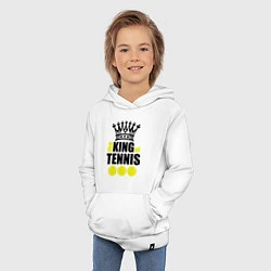 Толстовка детская хлопковая King of tennis, цвет: белый — фото 2