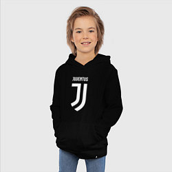 Толстовка детская хлопковая FC Juventus, цвет: черный — фото 2