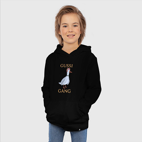 Детская толстовка-худи GUSSI GANG / Черный – фото 3