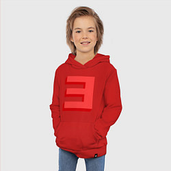 Толстовка детская хлопковая Eminem: Big E, цвет: красный — фото 2