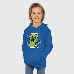 Толстовка детская хлопковая Crash Minecraft, цвет: синий — фото 2