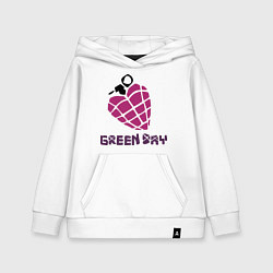 Толстовка детская хлопковая Green Day is love, цвет: белый