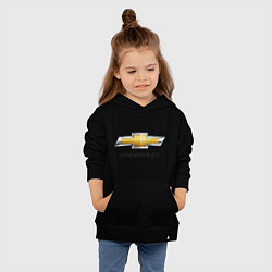 Толстовка детская хлопковая Chevrolet логотип, цвет: черный — фото 2