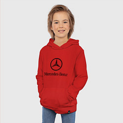 Толстовка детская хлопковая Logo Mercedes-Benz, цвет: красный — фото 2