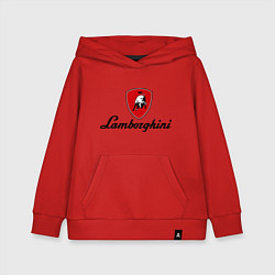 Толстовка детская хлопковая Logo lamborghini, цвет: красный