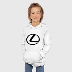 Толстовка детская хлопковая Logo lexus, цвет: белый — фото 2