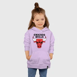 Толстовка детская хлопковая Chicago Bulls, цвет: лаванда — фото 2