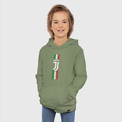 Толстовка детская хлопковая FC Juventus: Italy, цвет: авокадо — фото 2