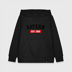 Толстовка детская хлопковая FC Bayern Est. 1900, цвет: черный