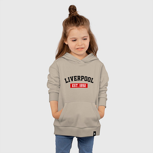 Детская толстовка-худи FC Liverpool Est. 1892 / Миндальный – фото 4
