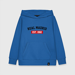 Толстовка детская хлопковая FC Real Madrid Est. 1902, цвет: синий