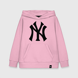 Толстовка детская хлопковая New York Yankees, цвет: светло-розовый