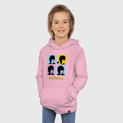Толстовка детская хлопковая The Beatles: pop-art, цвет: светло-розовый — фото 2