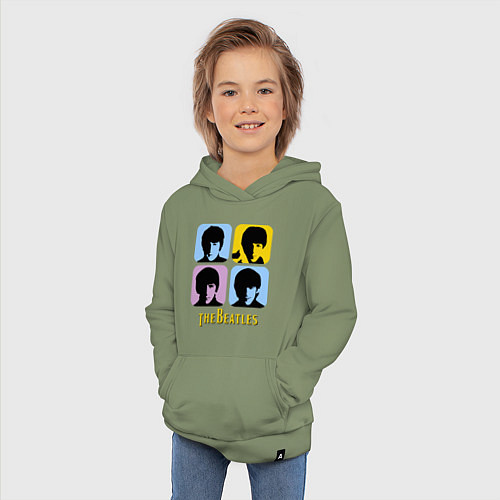 Детская толстовка-худи The Beatles: pop-art / Авокадо – фото 3