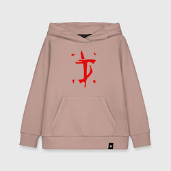 Толстовка детская хлопковая MARK OF THE DOOM SLAYER, цвет: пыльно-розовый