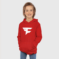 Толстовка детская хлопковая FAZE Symbol, цвет: красный — фото 2