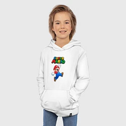 Толстовка детская хлопковая Super Mario, цвет: белый — фото 2