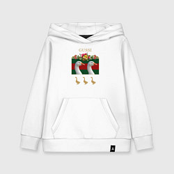 Толстовка детская хлопковая GUSSI: Flowers Style, цвет: белый