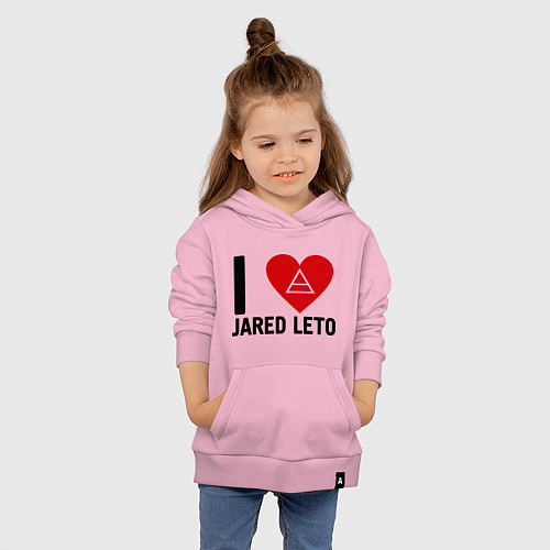 Детская толстовка-худи I love Jared Leto / Светло-розовый – фото 4