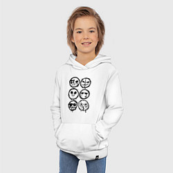 Толстовка детская хлопковая HU Masks, цвет: белый — фото 2