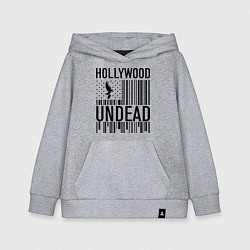 Толстовка детская хлопковая Hollywood Undead: flag, цвет: меланж