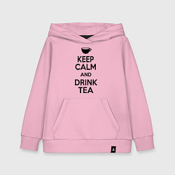 Толстовка детская хлопковая Keep Calm & Drink Tea, цвет: светло-розовый