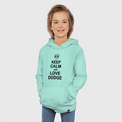 Толстовка детская хлопковая Keep Calm & Love Dodge, цвет: мятный — фото 2