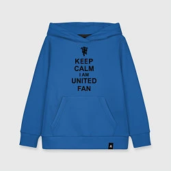 Детская толстовка-худи Keep Calm & United fan