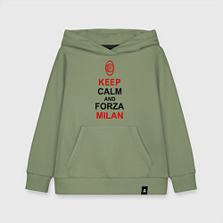 Детская толстовка-худи Keep Calm & Forza Milan