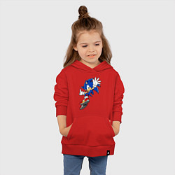 Толстовка детская хлопковая Sonic, цвет: красный — фото 2