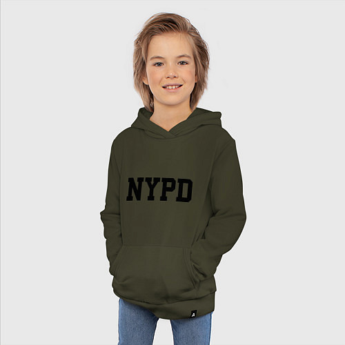 Детская толстовка-худи NYPD / Хаки – фото 3