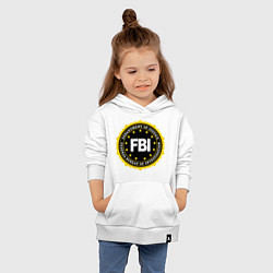 Толстовка детская хлопковая FBI Departament, цвет: белый — фото 2