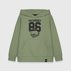 Толстовка детская хлопковая Toyota AE86 Hachiroku, цвет: авокадо