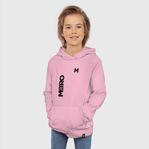 Детская толстовка-худи METRO M / Светло-розовый – фото 3
