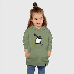 Толстовка детская хлопковая DAB Pinguin, цвет: авокадо — фото 2