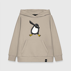 Толстовка детская хлопковая DAB Pinguin, цвет: миндальный