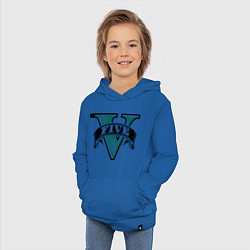 Толстовка детская хлопковая GTA V: Logo, цвет: синий — фото 2