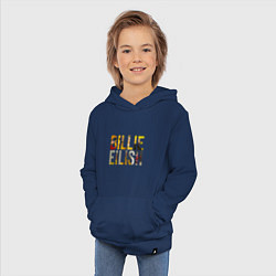 Толстовка детская хлопковая Billie Eilish, цвет: тёмно-синий — фото 2