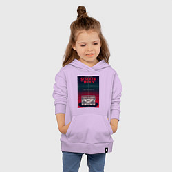 Толстовка детская хлопковая Название и магнитофон, цвет: лаванда — фото 2
