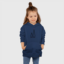 Толстовка детская хлопковая Москва-чёрный логотип-2, цвет: тёмно-синий — фото 2