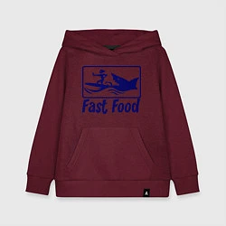Детская толстовка-худи Shark fast food