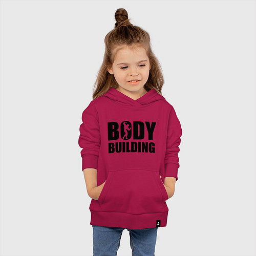 Детская толстовка-худи Bodybuilding / Маджента – фото 4