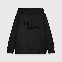 Толстовка детская хлопковая Rock hard, цвет: черный