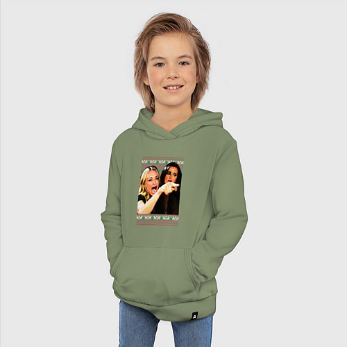 Детская толстовка-худи Woman Yelling at a Cat / Авокадо – фото 3