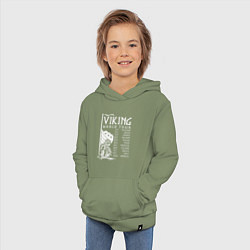 Толстовка детская хлопковая Viking world tour, цвет: авокадо — фото 2