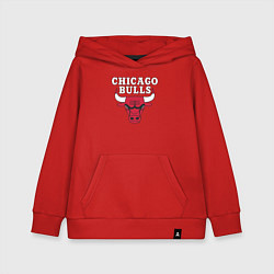 Толстовка детская хлопковая CHICAGO BULLS, цвет: красный