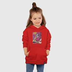 Толстовка детская хлопковая Единорог Атакует, цвет: красный — фото 2