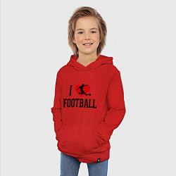Толстовка детская хлопковая I love football, цвет: красный — фото 2