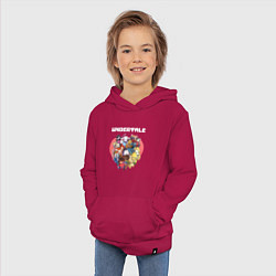 Толстовка детская хлопковая UNDERTALE, цвет: маджента — фото 2